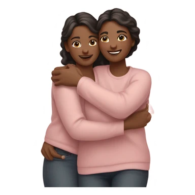 lesbian cuddles pink sticker