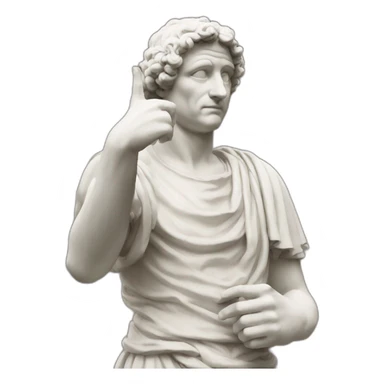 italian statue doing pinched fingers sticker
