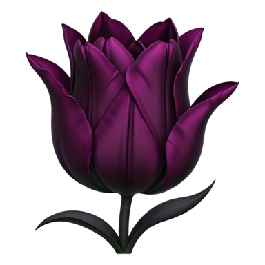 goth tulip with black petals, dark aesthetic sticker