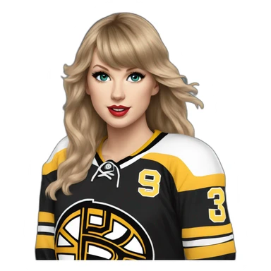 taylor-swift-in-a-bruins-jersey sticker