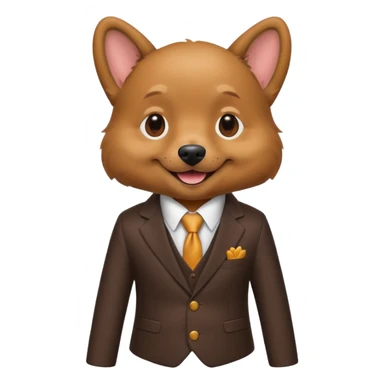 Dog wearing suit  sticker
