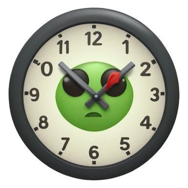 Tick tok clock sticker