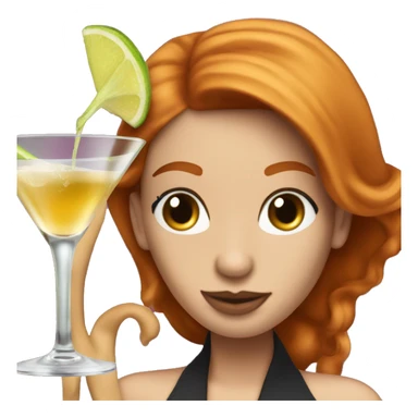 Pornstar martini but the person drinking has ginger hair and white skin  sticker
