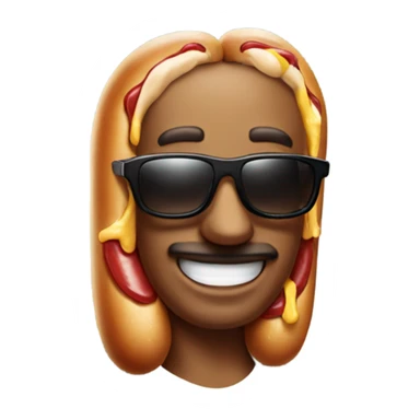 Hotdog man wearing sunglasses  sticker