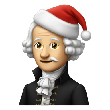 mozart with santa hat sticker