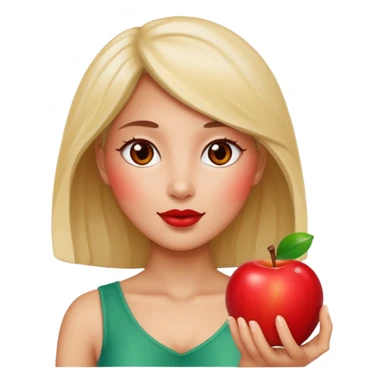 eve with an apple, jade sticker