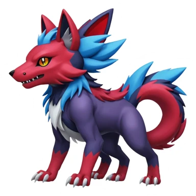 Zoroark-Gatomon-Vernid-Protogen-Digimon-Fakémon-Pokémon-creature  sticker