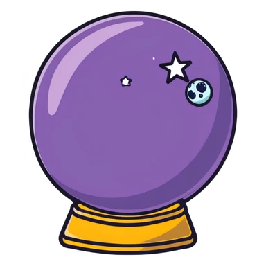 crystal ball with stars and moon sticker