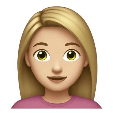 light brown hair green eyes teen girl sticker