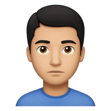 brown man with black hair side eyeing sticker