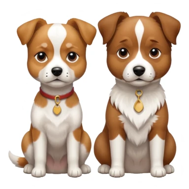 shizu-puddle mix dog sitting next to jack rassel dog sticker