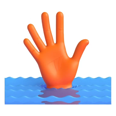 hand sinking in quicksand sticker