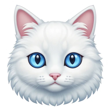 Gato blanco con ojos celestes sticker