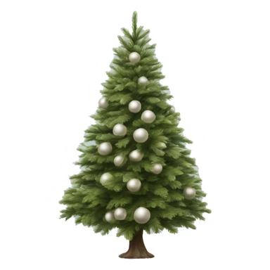 Realistic isolated off white fir christmas tree   sticker