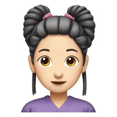 japanese girl with double ponytail sticker