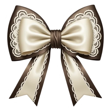 vintage rococo bow, white, with lace details sticker