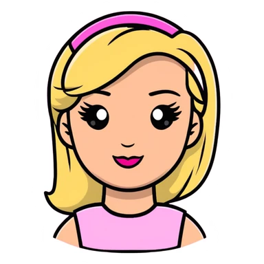 Barbie logo in pink sticker