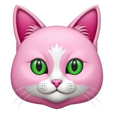 Bir siyah renkli kedi gözleri yeşil ve oturuyor boynunda pembe tasma vae sticker