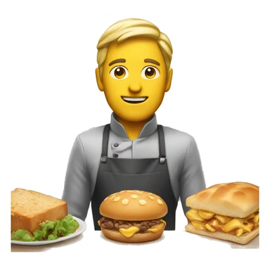 Delicious food man sticker