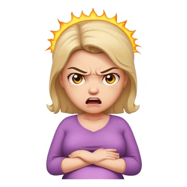Angry pregnant woman  sticker
