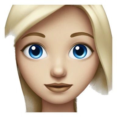 blue eyed girl portrait sticker