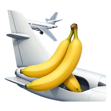 Banana a andar no avião  sticker