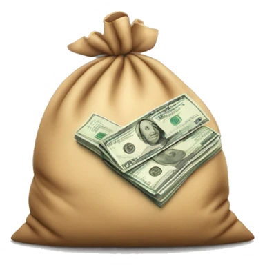 Fat bag full of money and bill of 1000$  sticker