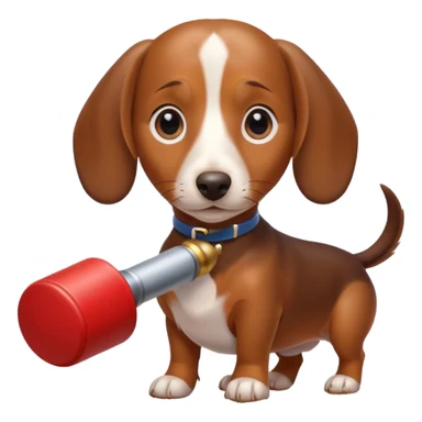 Dachshund dog Holding rpg sticker