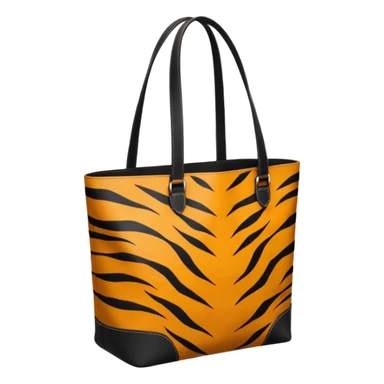 Tiger skin tote bag sticker