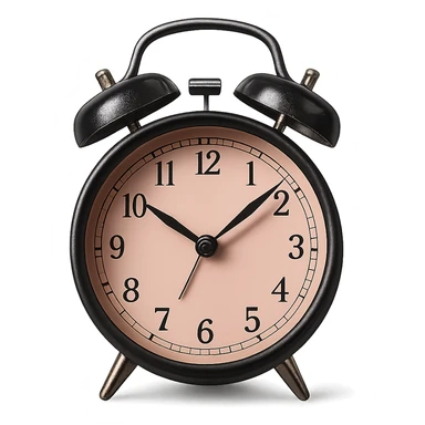 black and pink vintage alarm clock sticker