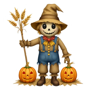 Spooky scarecrow sticker