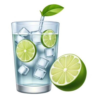 gin tonic emoji. with gin bottle next to it  sticker