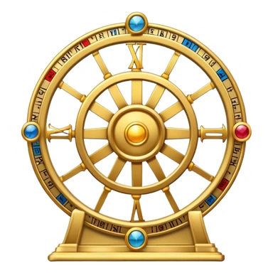 Tarot card with wheel of fortune on it sticker