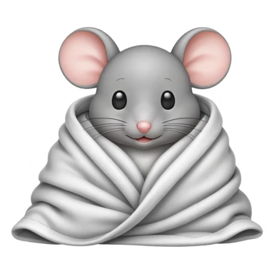 Mouse in the blanket  sticker