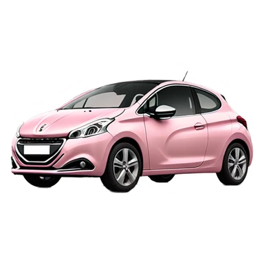 Light pink peugeot 208 sticker