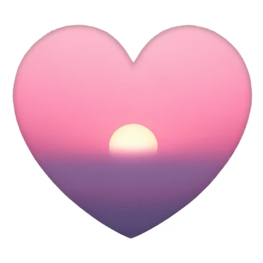 pastel pink sunset heart sticker