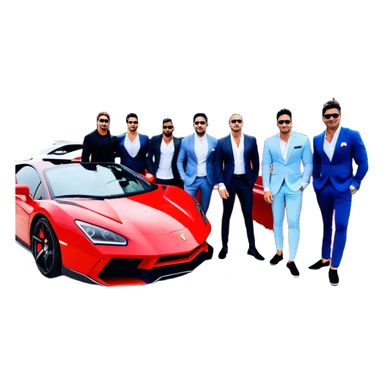 Grant Cardone, Tai Lopez, Josh King Madrid, Alex Hormozi, Iman Gadzhi, Daniel G, Branden Condy, Patrick Bet-David, Dan Henry, Luke Belmar, Shelby Sapp, Leila Hormozi, Tefi Valenzuela, business, influencers, friends, rich millionaire success lifestyle, private jet , supercars, success, sales sticker