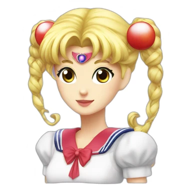 sailor moon with meatballs in her hair sticker