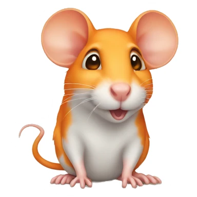 Orange rat sticker