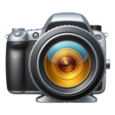 A simple camera lens, 3/4 view, no face sticker