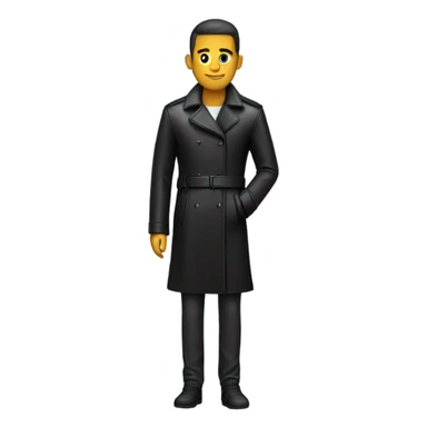 Black leather coat  sticker