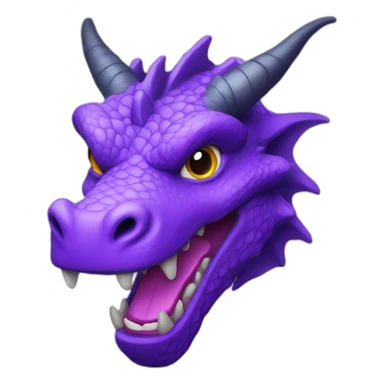 purple dragon head sticker