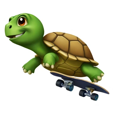 Turtle skateboarding sticker