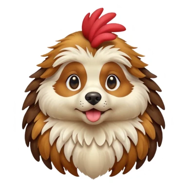 Dog-chicken mix sticker