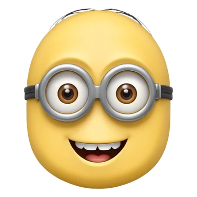 happy minion face sticker