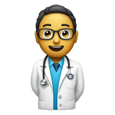 Create an emoji in which a stethoscope is connected with a computer  sticker