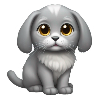 Grey lop-eared cat  sticker