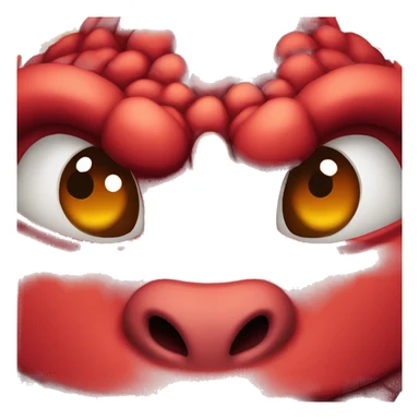 face red dragon with red eyes sticker