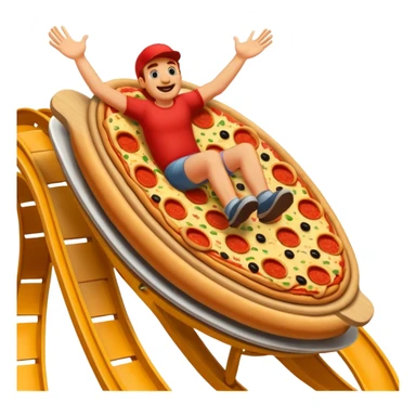 Pizza roller-coaster  sticker