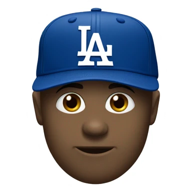 LA dodger cap sticker
